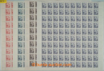 258719 - 1946 COUNTER SHEET / Pof.L17-L19, L21, Air Motifs 1,50Kčs -