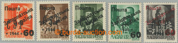 258730 - 1945 Majer CU2, CU3, CU4, CU6, CU7, Užhorodský přetisk II