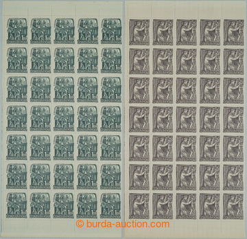 258738 - 1949 COUNTER SHEET / Pof.525-526, II. Trade-union Congress, 