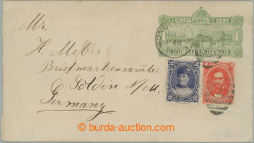 258744 - 1893 postal stationery cover Honolulu 1C green, issue 1884, 