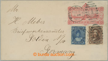 258746 - 1893 postal stationery cover Honolulu 2C red, issue 1884, Sc