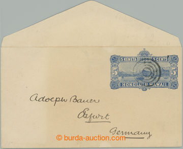 258757 - 1891 postal stationery cover Honolulu 5C blue, issue 1884, S