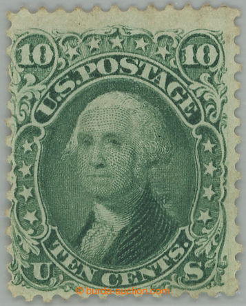 258765 - 1861-1862 Sc.68, Washington 10c zelená; neupotřebený kus 