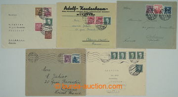 258773 - 1936-1937 MUKACHEVO / comp. 5 pcs of entires sent to France,