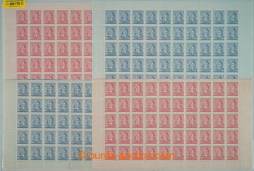 258775 - 1945 COUNTER SHEET / Pof.429-430, I. world's congress Studen