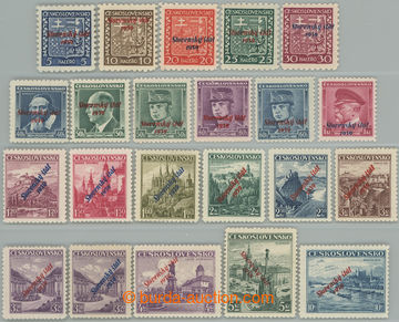 258789 - 1939 Sy.2-22, Overprint issue, complete set, several plate v