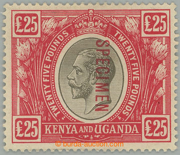 258801 - 1922-1927 SG.102, Jiří V. £25 černá / červená, přeti