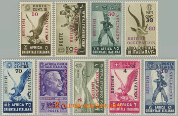 258805 - 1941 BRITISH OCCUPATION / Sass.1-9, set Africa Orientale Ita