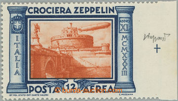 258806 - 1933 Sass. AEREA 48a, Zeppelin 12L krajový kus s VYNECHANÝ