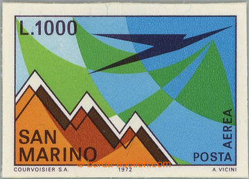 258810 - 1972 Sass.AEREA 150a, stylizovaný design Letadlo nad Monte 