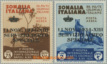 258816 - 1934 SERVIZIO AEREO / UNISSUED - overprints 11. NOV. 1934 / 