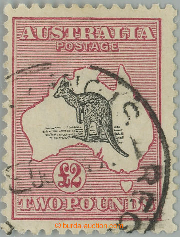 258818 - 1915-1927 SG.45, Kangaroo and map £2 black and rose, wmk cl