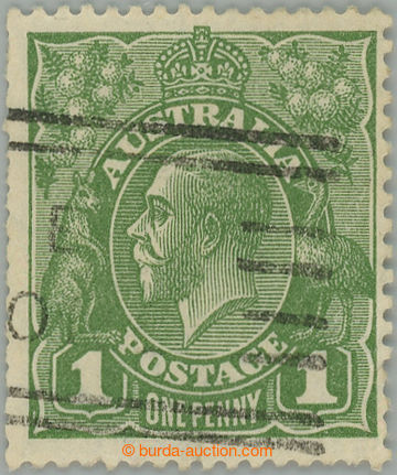 258819 - 1928 SG.95bw, George V. 1P green, wmk multiple Crown INVERTE