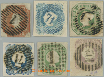 258827 - 1853-1855 Mi.1-3, Marie II. 5R, 25R, 50R a Mi.6-8, Pedro V. 