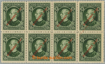 258924 - 1939 Sy.23A DCH, Hlinka 50h s přetiskem, ŘZ 12½, vodorovn