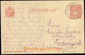 25897 - 1919 CPŘ33, uherská dopisnice 10f, vydání 1918, DR POZSO