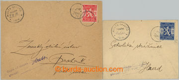 259013 - 1918 comp. of 2 letters, 1x franked with. scout stamp. Pof.S