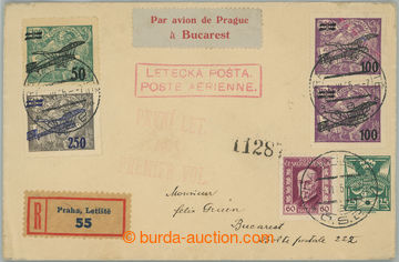 259045 - 1925 first flight PRAGUE - BUKUREŠŤ / Reg and airmail lett