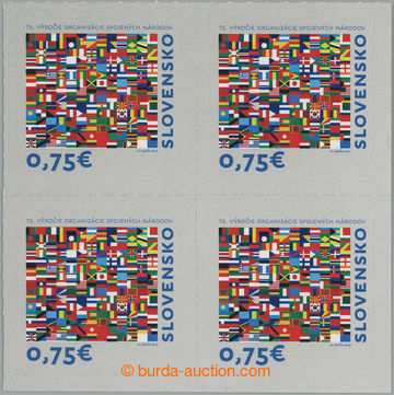 259054 - 2020 Zber.706 VCH, 75. Anniv U.N. 0,75€, block of four wit