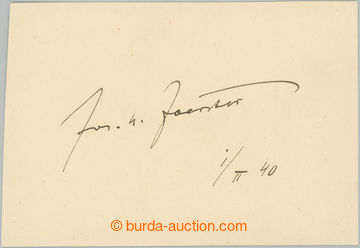 259067 - 1940 FOERSTER Josef Bohuslav (1859–1951), významný česk