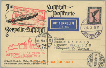 259119 - 1931 UNGARNFAHRT 1931 / Sie.101; thematic postcard Zeppelin 