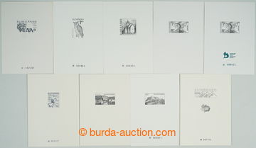 259126 - 1993-2001 [COLLECTIONS]  selection 25 pcs of black-prints, c