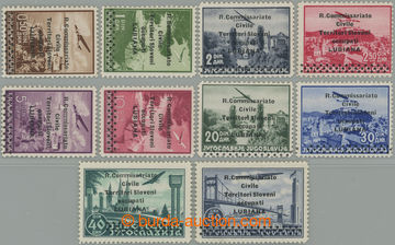 259156 - 1941 Okupace Slovinska - LUBIANA, letecké Sass.1-10, komple