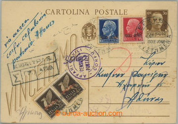 259162 - 1943 ITALSKÁ OKUPACE / R-dopisnice 30C s přetiskem ISOLE I