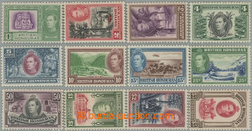 259206 - 1938 SG.150-161, George VI. Motives 1c - $5; mainly light hi