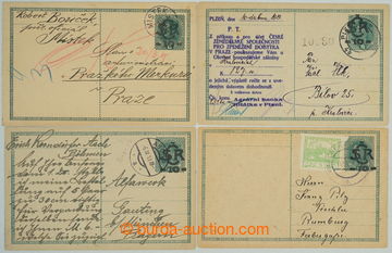 259263 - 1919 CDV1, Large Monogram -  Charles 10/8h, comp. 4 pcs of, 