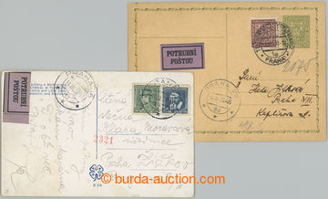 259266 - 1936, 1939 sestava lístku a pohlednice prošlých potrubní