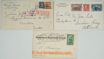 259279 - 1899-1906 3 entires sent to Bohemia, i.a. 1x Reg with Sc.306