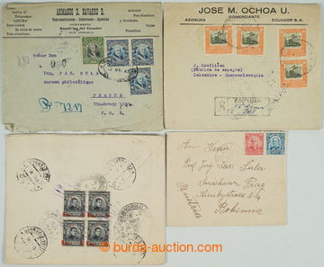 259301 - 1922-1931 4 entires sent to Czechoslovakia, 2x Equador, 1x B