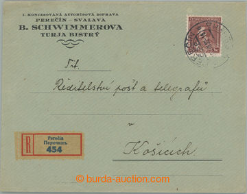 259317 - 1932 PEREČÍN / firemní R-dopis adresovaný na poštovní 