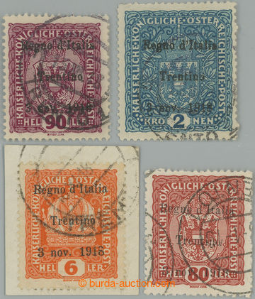 259337 - 1918 TRENTINO / Sass.3, 13, 14, 16, Coat of arms 3h, 80h, 90