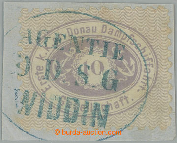 259338 - 1868 DDSG / ANK.2, Coat of arms 10Kr lilac, VF on cut-square