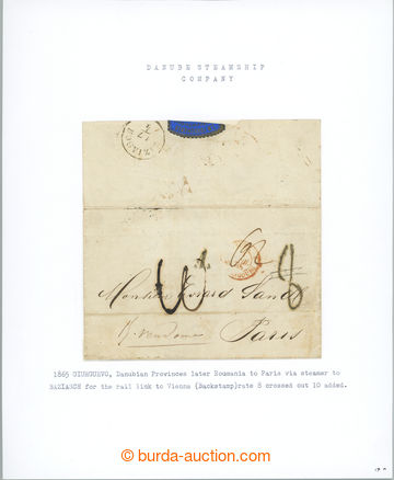 259340 - 1865-8166 DDSG / 2 letters on pages from exhibit - 1865 from