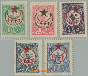 259349 - 1916 Mi.450, 451, 455-457, War issue with year 1332, overpri