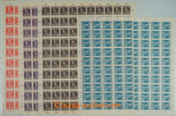 259368 - 1918 COUNTER SHEET / Mi.213-218, Charles and Zita 10f - 50f,