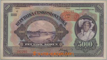259402 - 1943 Ba.N3, 5000K 1920 with overprint 1943, set C, perf SPEC