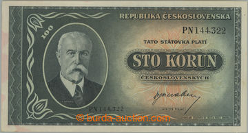 259407 - 1945 Ba.74, 100Kčs b.l. (1945), série PN; nevýrazná bare