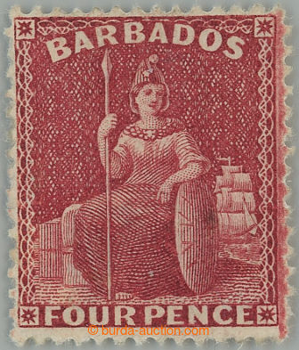 259410 - 1881 SG.78, Britannia 4P crimson lake, perforace 14, průsvi