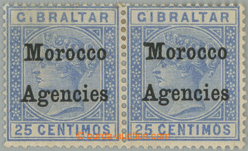 259413 - 1899 Brit. post / SG.12var+12b, pair of Gibraltar Victoria 2