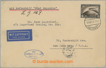 259453 - 1928 1. AMERIKAFAHRT / airmail letter to USA, Sie.21g, frank