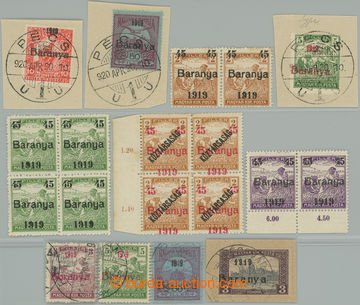 259480 - 1919 BARANYA / selection of 11 various stamps, cut-squares, 