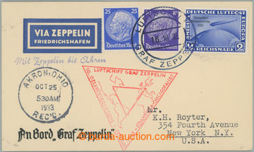 259500 - 1933 CHICAGOFAHRT WELTAUSSTELLUNG / air mail sent card to Ne