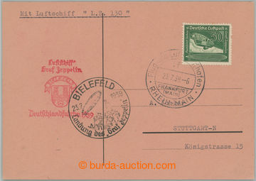 259521 - 1939 BIELEFELDFAHRT / air-mail card to Stuttgart, with 50Pf 