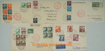 259523 - 1938 SUDETENLANDFAHRT / 5 airmails entires sent inland, mult