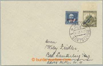 259549 - 1939 letter to Germany with Comenius 40h and Kutná Hora 1,6