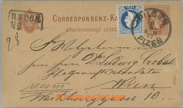 259604 - 1877 Ferch.11 / Mi.P26b, dopisnice 2Kr FJI. hnědá, něm. -